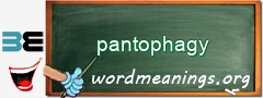 WordMeaning blackboard for pantophagy